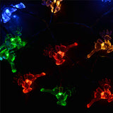 Guirlande Electrique Lumineuse Féerique Solaire 20 LED Multicolore Arbres De Noël