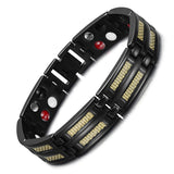 Bracelets en titane de luxe pour hommes éléments de soins de santé Bracelet magnétique