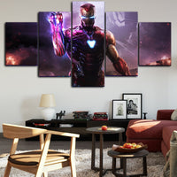 Tableau Iron Man Super Héros Marvel Impression HD Cadre 5 Pièces Peintures Sur Toile