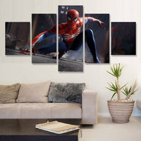 Tableau HD Spiderrman 5 Panneaux Art Moderne Peinture Photo Pour Salon Décoration