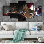 Tableau HD Toile Peinture Décoration de La Maison 5 Pièces Iron Man Photos Moderne