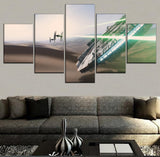 Tableau Décoratif HD 5 Panneaux Mur Art Photos Film Star Wars Millennium Falcon