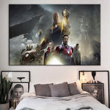 Tableau Pentaptyque Peinture HD Toile Mur Art Les Avengers Marvel Bande Dessinée