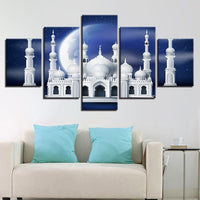 Toile Affiche Salon Mur Art 5 Pièces Islam Mosquée Peintures HD Prints Musulman