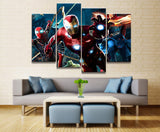 Magnifique Tableau HD 4 Pièces Capitaine Amérique Iron Man Avengers End game Films