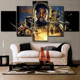 Black Panther Affiche Film 5 Pièces HD Mur Art Toile Peinture Décorative pour Le Salon