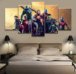 Tableau HD 5 Pièces Capitaine Amérique Iron Man Avengers Endgame Films Art Posters