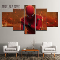 Toile Peinture HD Moderne Affiche Pour Le Salon Cadre 5 Pièces Modulaire Spider-man