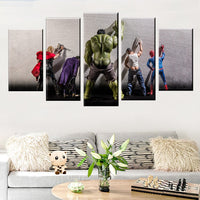 Tableau 5 Panneaux / Avengers Affiches HD Impression Super-Héros HD Toile Moderne
