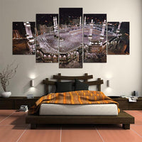 Grand Affiche HD Imprimé Peinture Toile 5 Panneaux Kaaba Imprimer Art Décor Salon