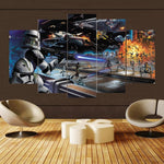 Peinture Décor 5 Panneau Film Star Wars Attaque Affiche Cadre De Haute Qualité HD