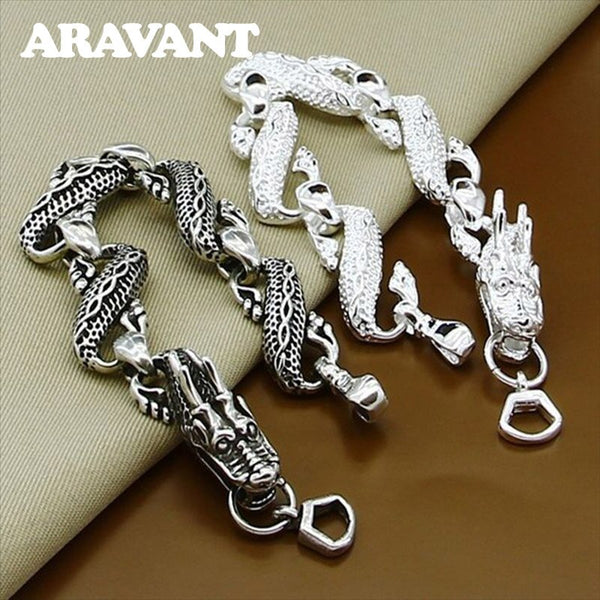 Bracelets Dragon Ensemble Pour Unisexe Bijoux Fashion En Argent 925 bijoux noir et blanc