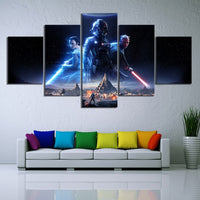 Tableau Déco 5 Pièces Star Wars Battlefront 2 Affiche HD Mur Photos Toile Art Peintures