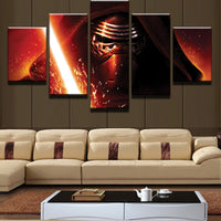 Tableau Déco HD Toile Peinture Star Wars Image Imprimer Cadre 5 Pièces Pour Salon