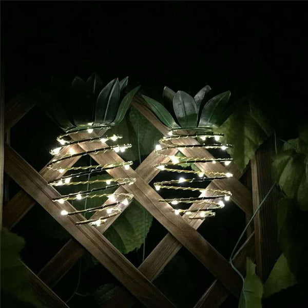 Magnifique Lampe Solaires De Jardin Forme D'ananas Martinique Lumière Suspendue