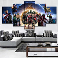 5 Panneaux Modulaire Peinture HD Imprimer Avengers Infinity Guerre Film Type Oeuvre