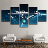 Tableau Peinture HD Affiche Cadre Salon Déco 5 Panneaux Film Star Wars Destroyer