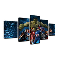 Magnifique Tableau HD Imprimé Peinture Sur Toile  Avengers 5 Pcs De haute Qualité