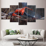 Tableau 5 Pcs Mur Art Spiderman HD Photo Décoration Salon Toile Affiches Imprimer