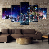 Tableau 5 Pièces HD Imprimer Avengers Infinity Guerre Film Décoration Peintures Mur