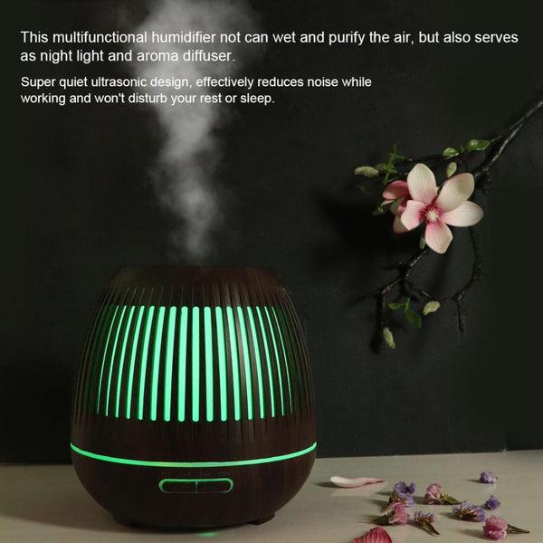 Magnifique diffuseur aromathérapie humidificateur d'air LED veilleuse 400 ml ultrasons