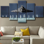 Tableau Décoratif HD Peinture Sur Toile 5 Pièces Star Wars Photos Cuirassé Impérial