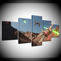 Tableau Toile Peinture jeu Star Wars: X-Wing vs TIE Fighter 5 Pièces Peinture Modulaire