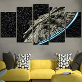 Moderne Art Mural Photos HD Décor Affiches 5 Panneau Star Wars Millennium Faucon