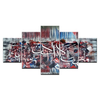 Tableau Polyptyque 5 Pièces HD Imprimer Résumé Sainte Bible Islam Musulman Mur Art