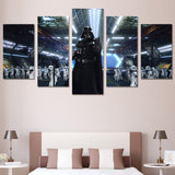 Toile Peinture Décoration de Maison Cadre Mur Art 5 Panneau Star Wars Films Salon HD