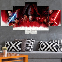 Tableau Déco Toile HD Mur Art Peinture Modulaire Photos Encadrée 5 Pièces Star Wars