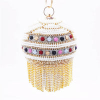 Sac Soirée Partie Gland Perle Boule Fleur De Mariage Embrayage Diamants Bourse B454