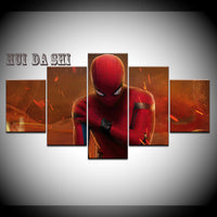 Toile Peinture HD Moderne Affiche Pour Le Salon Cadre 5 Pièces Modulaire Spider-man