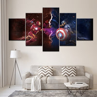 Magnifique Tableau HD Toile Art Photos Décor Maison Capitaine Amérique Iron Man
