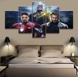 Toile Multi Panneaux HD 5 Pieces Marvel Captain America Iron Man Avengers Endgame