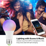 E27 WiFi Smart Ampoule Dimmable Lumières de réveil pour Alexa et Google Assist