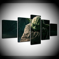 Tableau Décoratif HD Jedi Maitre yoda Star Wars Film 5 Panneaux HD Imprimer Affiches