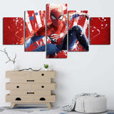 Tableau Toile Imprimée Images Moderne Mur Art 5 Pièces Spider Man Film Décoration
