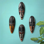 Unique sauvage et vierge beauté africaine masque de visage Tenture murale rétro maison décoration
