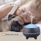 Humidificateur d'air Bluetooth ultrasonique en bois diffuseur d'arôme d'huile essentiel 300ml