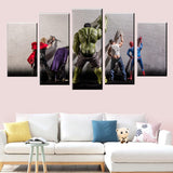 Tableau 5 Panneaux / Avengers Affiches HD Impression Super-Héros HD Toile Moderne