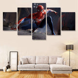 Tableau HD Spiderrman 5 Panneaux Art Moderne Peinture Photo Pour Salon Décoration