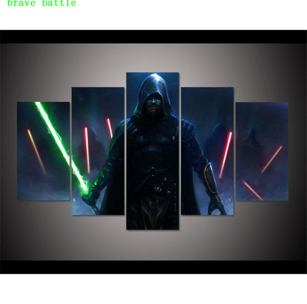 Tableau Décoratif HD Star Wars The Force Awakens-1 5 Pièces Toile Peinture Imprimer