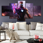 Tableau Iron Man Super Héros Marvel Impression HD Cadre 5 Pièces Peintures Sur Toile