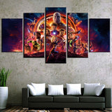 Tableau  5 Pièces HD Imprimer Grands Avengers Infinity War Film Affiche Peintures Art