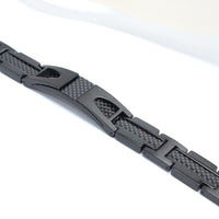 Nouveauté 2019 Bracelet Noir Magnétique Titane Pur Et Fibre De Carbone Hommes Stylé