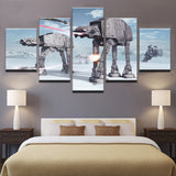 Tableau Déco HD Art Modulaire Peinture Murale  Moderne Toile 5 Panneaux Star Wars