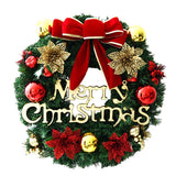 Guirlande  D'accueil Joyeux Noël/Merry Christmas Ronde Et Élégante Couronne De pin