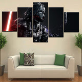 Tableau Décoratif HD Imprimé 5 Pièce Toile Art Star Wars Empire Dark Vador Peinture