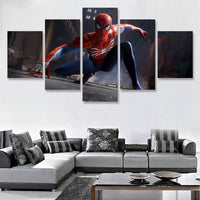 Tableau HD Spiderrman 5 Panneaux Art Moderne Peinture Photo Pour Salon Décoration